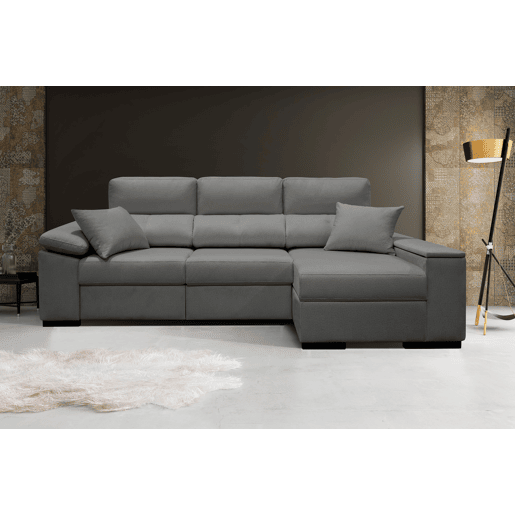 Chaise longue reversÃvel OASIS cor cinza escuro Chaise longue reversÃvel OASIS cor cinza escuro