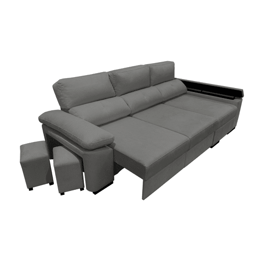 Chaise longue reversÃvel OASIS cor cinza escuro Chaise longue reversÃvel OASIS cor cinza escuro