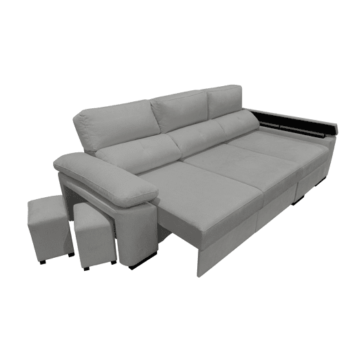 Chaise longue reversível OASIS cor cinza claro