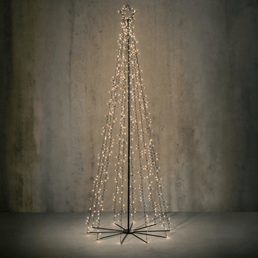 Árvore XMAS 180cm preta 560 luzes LED