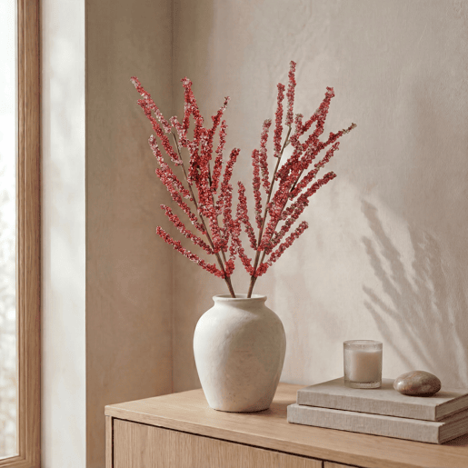 Planta artificial BERRYSPRAY vermelha 80cm marca MICA DECORATIONS