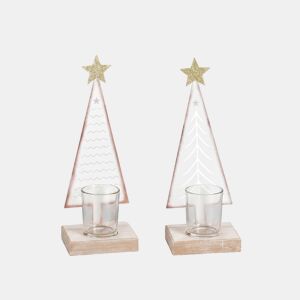 Porta vela ÁRBOL XMAS sortido 28cm marca MICA DECORATIONS