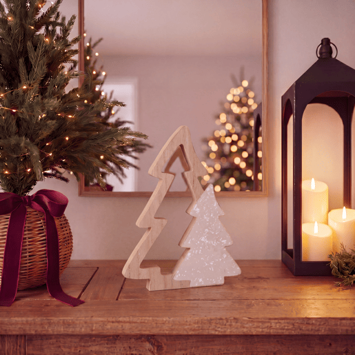 Figura de natal ARBOL branca 24x18cm marca MICA DECORATIONS Figura de natal ARBOL branca 24x18cm marca MICA DECORATIONS