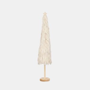 Figura PINO NAVIDEÑO tecido branco 45x9cm marca MICA DECORATIONS