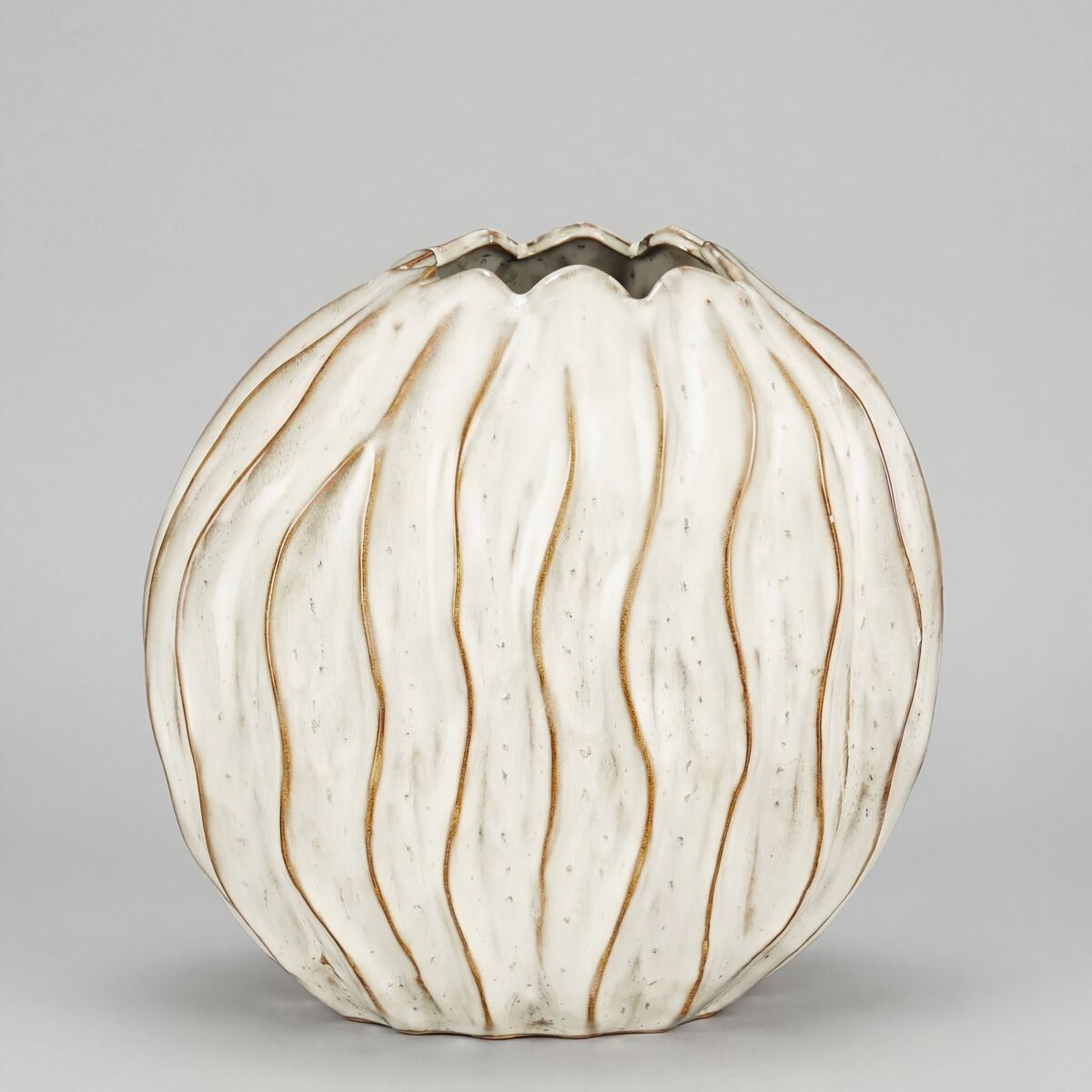 Jarrón de cerámica JOVI blanco 15,5x27cm marca MICA DECORATIONS