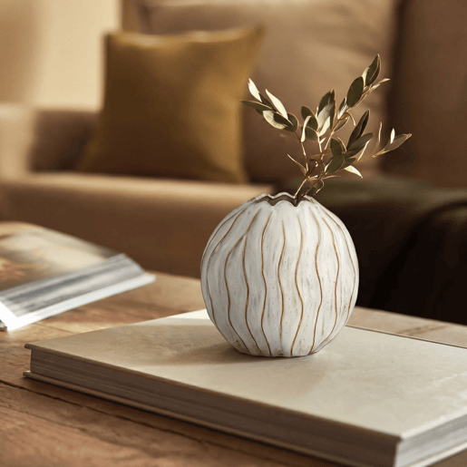 Vaso de cerâmica JOVI branco 15,5x27cm marca MICA DECORATIONS
