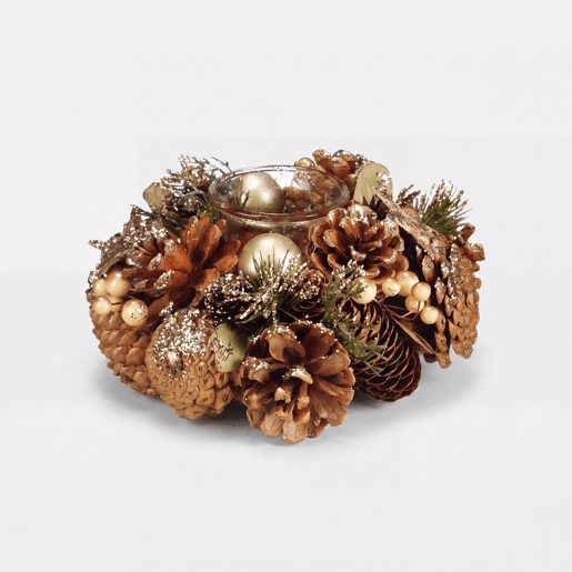Porta velas NAVIDEÑO BRANT em metal 9X19cm marca MICA DECORATIONS Porta velas NAVIDEÑO BRANT em metal 9X19cm marca MICA DECORATIONS