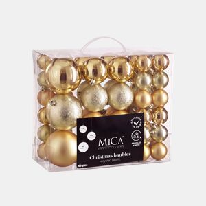Enfeite XMAS dourado 46 peças marca MICA DECORATIONS