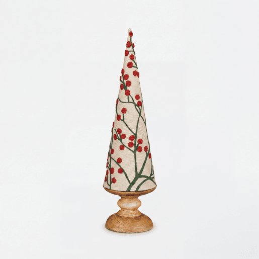 Figura ÁRBOL XMAS tecido vermelho 40x11cm marca MICA DECORATIONS Figura ÁRBOL XMAS tecido vermelho 40x11cm marca MICA DECORATIONS