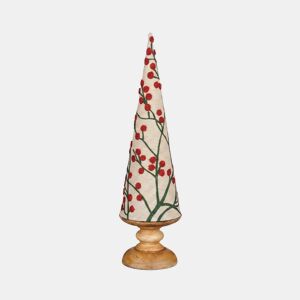 Figura ÁRBOL XMAS tecido vermelho 40x11cm marca MICA DECORATIONS