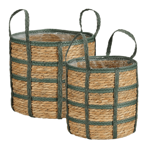 Cesta LEORA verde 29cm diâmetro marca MICA DECORATIONS