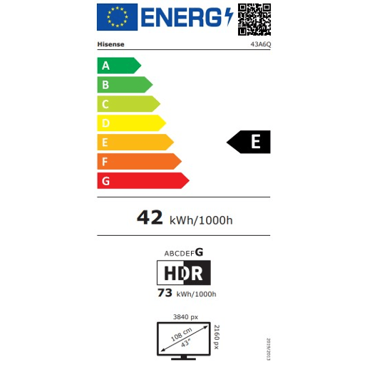 TV de 43 polegadas HISENSE 43A6Q 4K Smart TV TV de 43 polegadas HISENSE 43A6Q 4K Smart TV