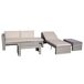Set de jardín CÁRTAMA sofá 2 plazas, dos mesas bajas y cama solar Set de jardín CÁRTAMA sofá 2 plazas, dos mesas bajas y cama solar Beige