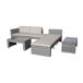 Set de jardín CÁRTAMA sofá 2 plazas, dos mesas bajas y cama solar Set de jardín CÁRTAMA sofá 2 plazas, dos mesas bajas y cama solar Beige