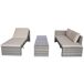 Set de jardín CÁRTAMA sofá 2 plazas, dos mesas bajas y cama solar Set de jardín CÁRTAMA sofá 2 plazas, dos mesas bajas y cama solar Beige