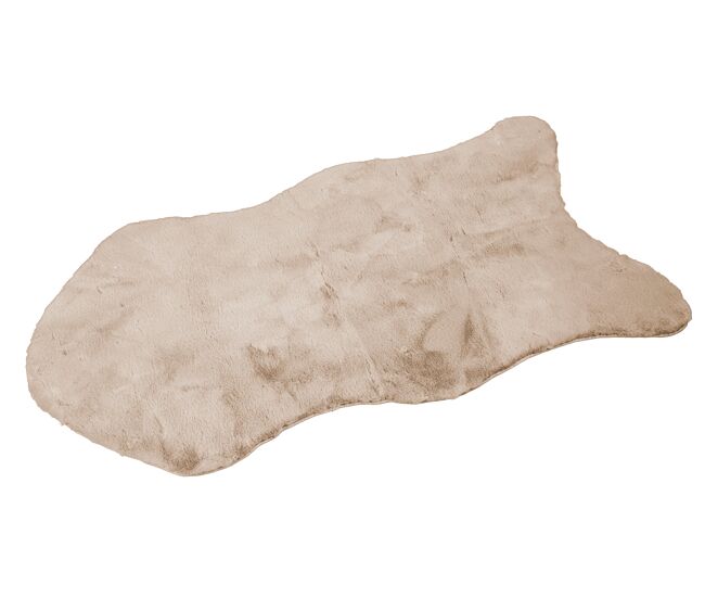 Alfombra poliéster rabbit 60x90cm color natural