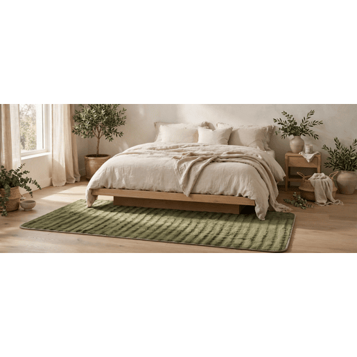 Tapete em poliƩster BUBBLE 60x120cm cor verde Tapete em poliƩster BUBBLE 60x120cm cor verde