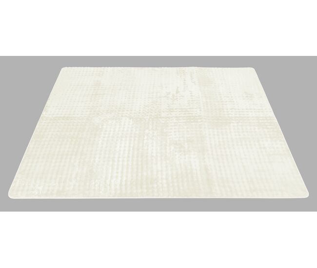 Alfombra poliéster bubble 120x170cm color blanco
