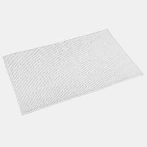 Tapete de banho poliéster CHENILLE 50x80cm cor branco