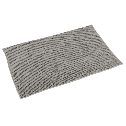 Tapete de banho poliéster CHENILLE 50x80cm cor prata