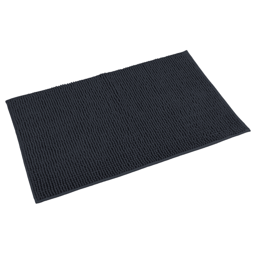 Tapete de banho poliéster CHENILLE 50x80cm cor antracite