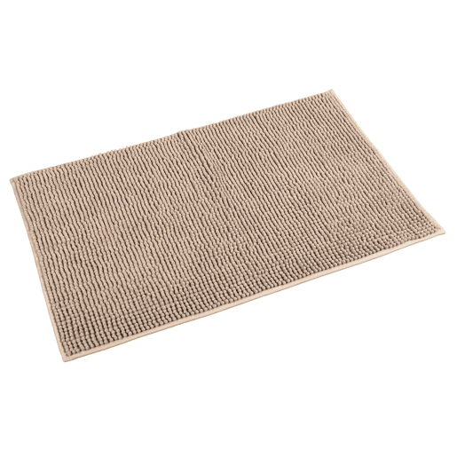 Tapete de banho poliéster CHENILLE 50x80cm cor taupe