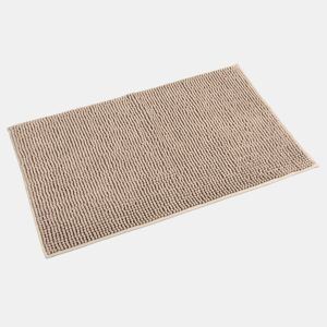 Tapete de banho poliéster CHENILLE 50x80cm cor taupe
