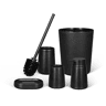 Conjunto BAÑO balde, escova sanitária e saboneteira cor preto