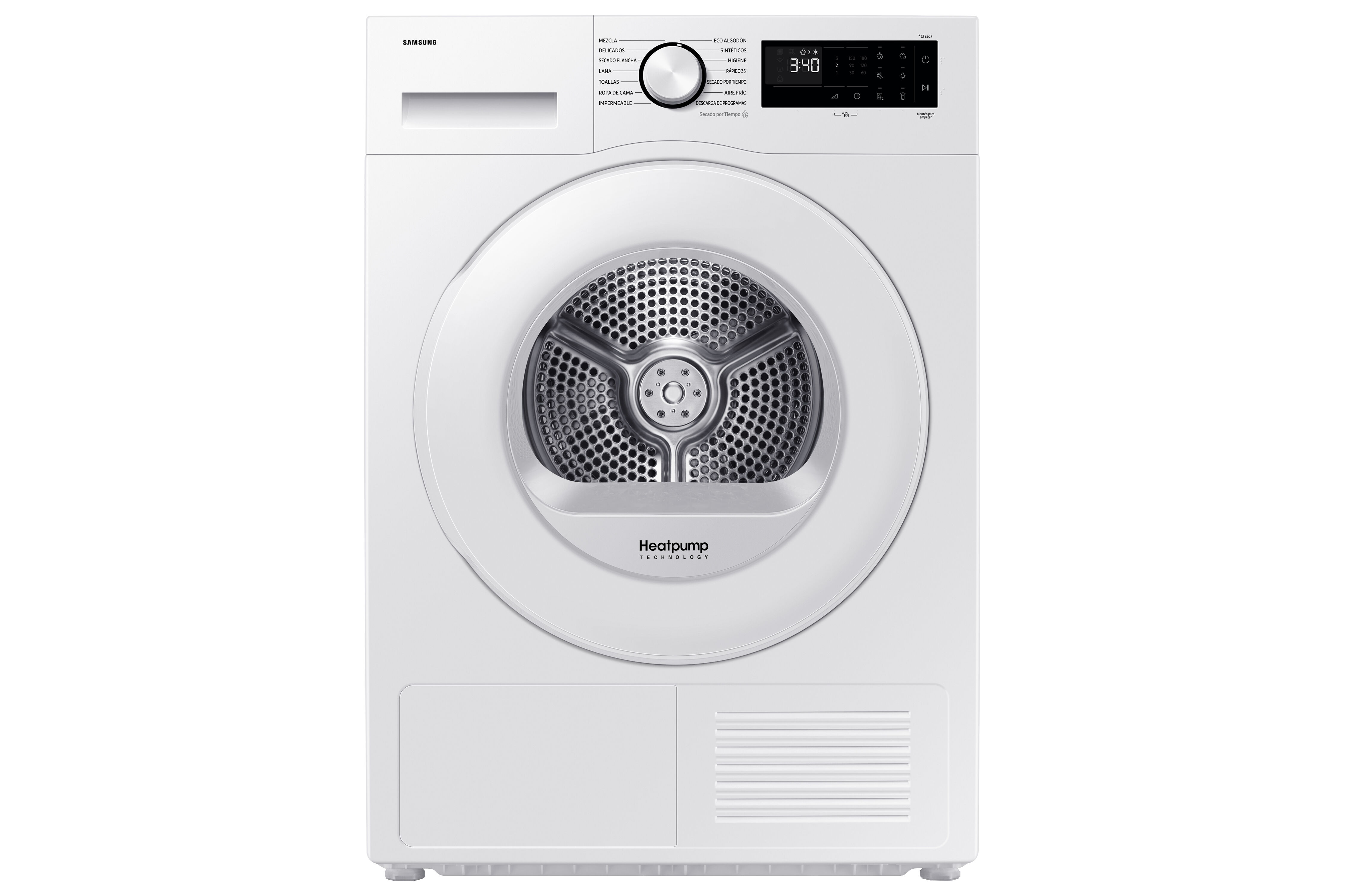 Secadora bomba de calor SAMSUNG DV90DG52A0TEEC 9 kilos blanco