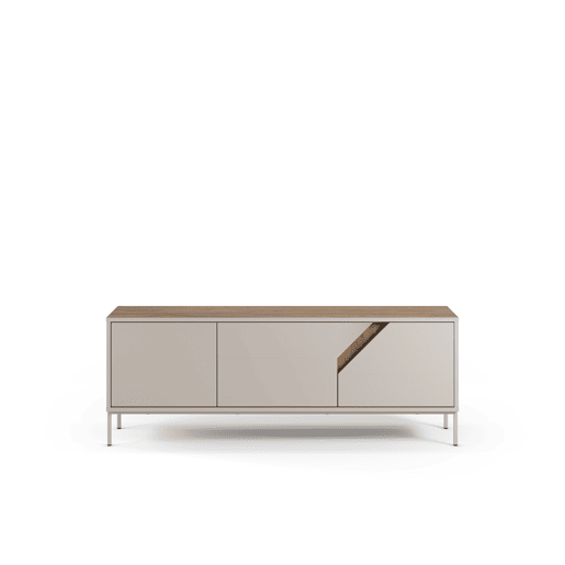 Móvel de TV LILOU 150cm carvalho e creme Móvel de TV LILOU 150cm carvalho e creme