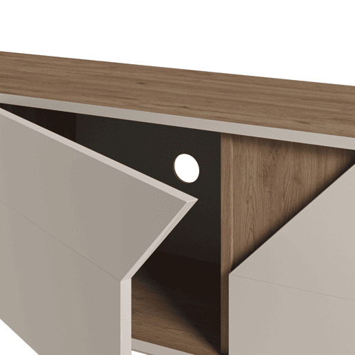 Móvel de TV LILOU 150cm carvalho e creme Móvel de TV LILOU 150cm carvalho e creme