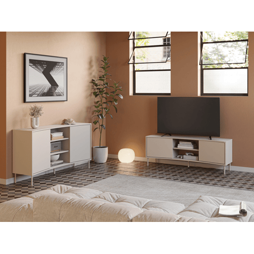 Aparador NOVA com 2 portas cor creme