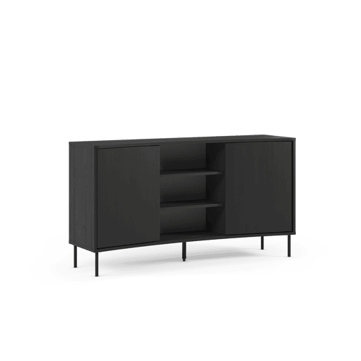 Aparador NOVA com 2 portas cor preto