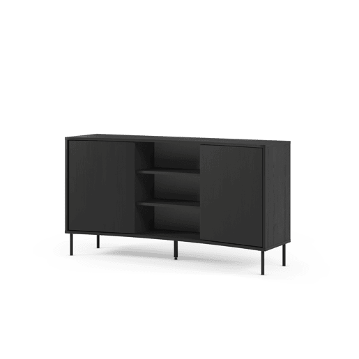 Aparador NOVA com 2 portas cor preto