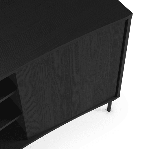 Aparador NOVA com 2 portas cor preto