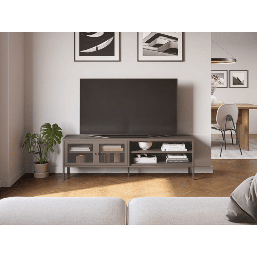 Móvel de TV FAYNA 160cm 2 portas preto
