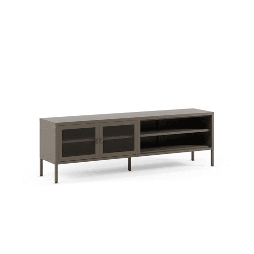 Móvel de TV FAYNA 160cm 2 portas preto