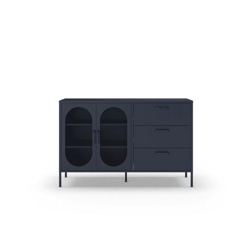 Aparador DIORA com 2 portas e 3 gavetas cor azul