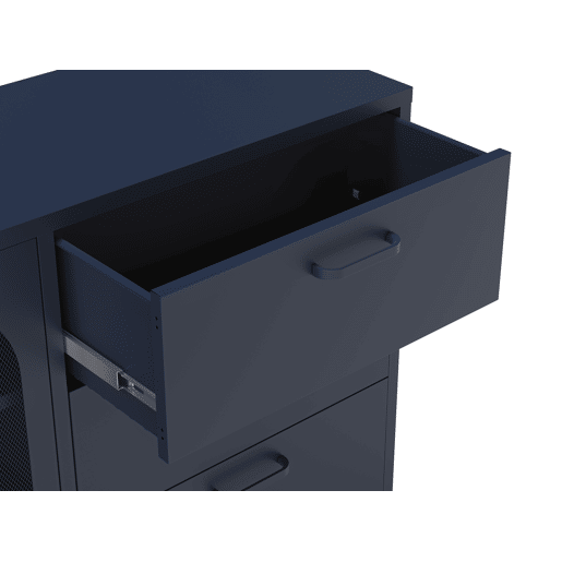 Aparador DIORA com 2 portas e 3 gavetas cor azul
