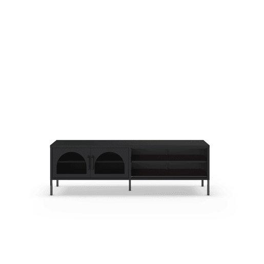 Móvel de TV DIORA 160cm 2 portas cor preto
