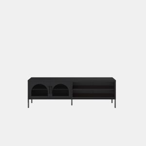 Móvel de TV DIORA 160cm 2 portas cor preto