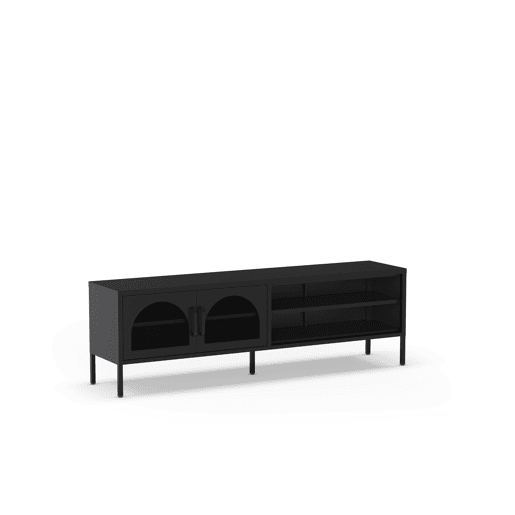 Móvel de TV DIORA 160cm 2 portas cor preto