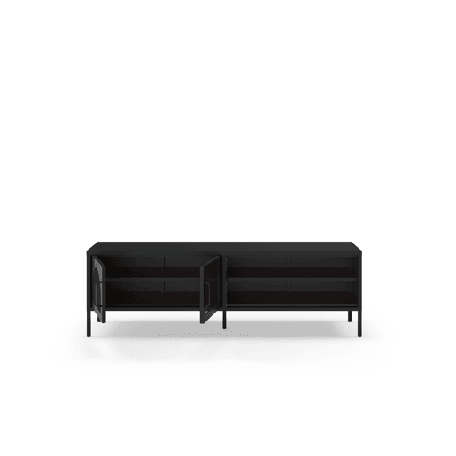 Móvel de TV DIORA 160cm 2 portas cor preto