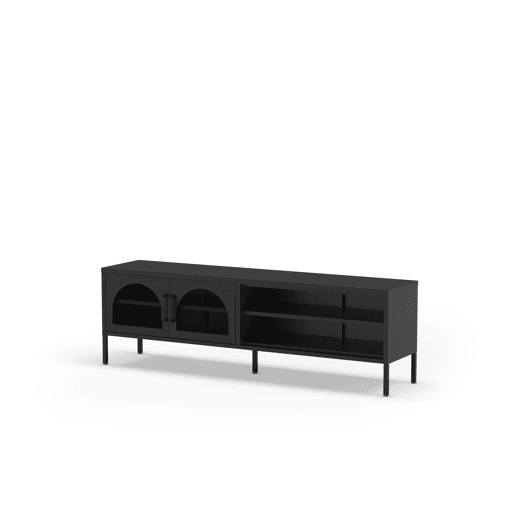 Móvel de TV DIORA 160cm 2 portas cor preto