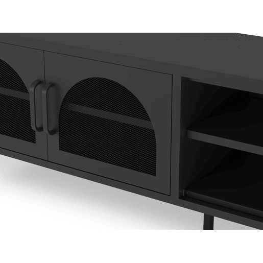 Móvel de TV DIORA 160cm 2 portas cor preto