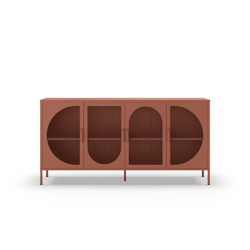 Aparador TAYRA com 4 portas cor terracota Aparador TAYRA com 4 portas cor terracota