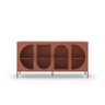 Aparador TAYRA com 4 portas cor terracota