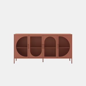 Aparador TAYRA com 4 portas cor terracota