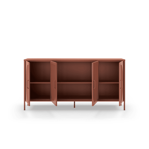 Aparador TAYRA com 4 portas cor terracota Aparador TAYRA com 4 portas cor terracota