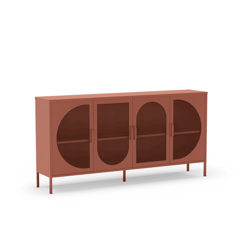 Aparador TAYRA com 4 portas cor terracota Aparador TAYRA com 4 portas cor terracota